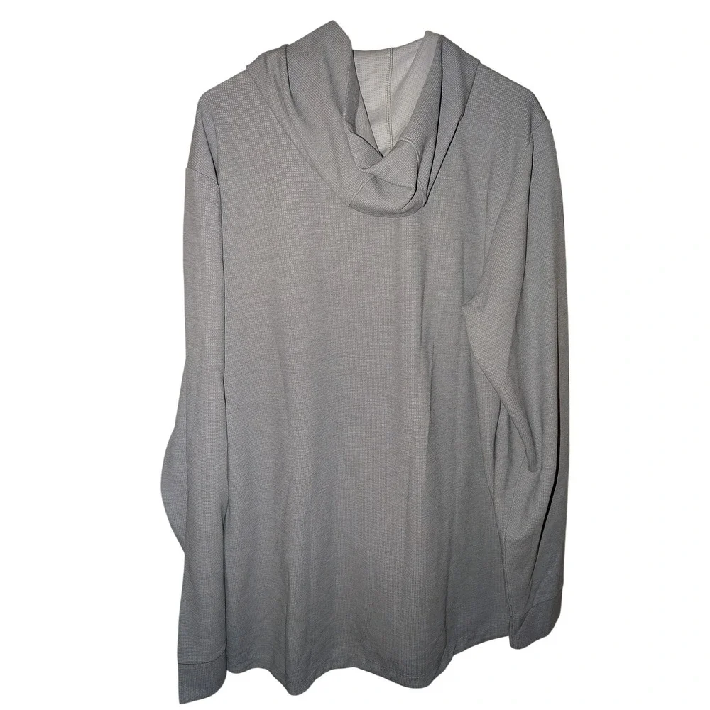 Old Navy Active Mens XL Tall Grey Quick Dry Waffle Knit Hoodie Performance Shirt